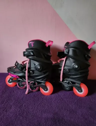 Patins Traxart Volt+ 2.0 + Kit 4 Rodas Led Em Estado De Novo