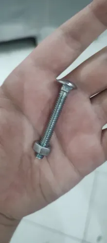 Parafuso Francês / Borracheiro M6 x 50mm Zincado com Porca - Lote 132 unidades