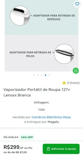 Passadeira a vapor Lenoxx