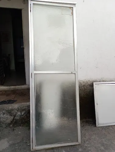 Porta de sauna 81 de comprimento e 1,80 de altura de alumínio e vidro