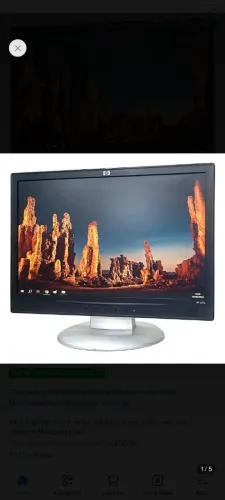 Tela LCD vga com entrada hd 20polegadas HP