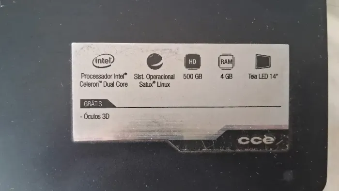 Vendo notebook CCE win windows 7