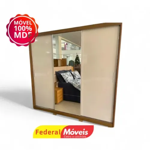 Guarda Roupa 100% MDF c/ Espelho 4 Gavetas 3 Portas SUPER OFERTA