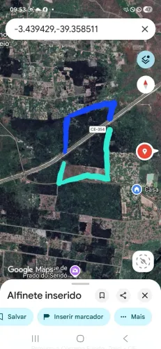 Dois Terrenos na pista com 612 metros de frente na Ce 245 que liga a Ce 85 Até Itapipoca