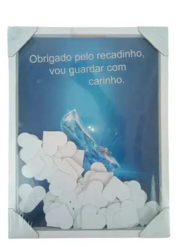 QUADRO PORTA RECADO COM VIDRO - NOVO 