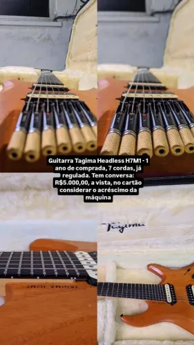 guitarra 7 cordas com case