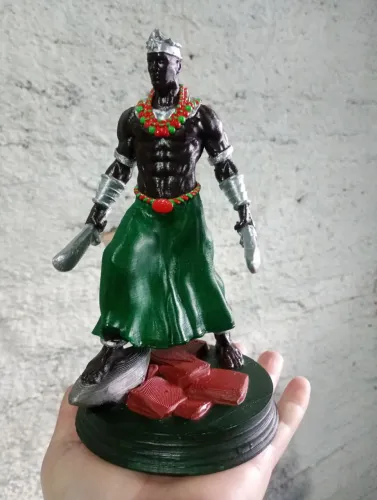Imagem de Ogum feito em impressora 3D