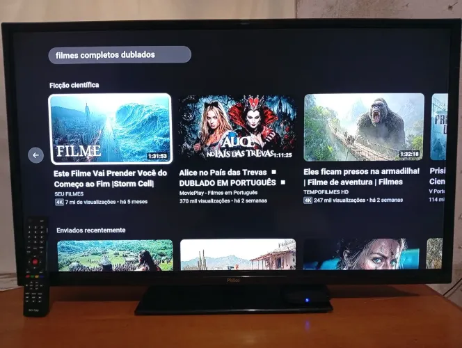 Linda Tv Led 42" c/ adaptador Smart. Tudo funcionando 100%