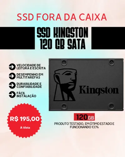 SSD 120 Gb Kingston (Fora da Caixa)