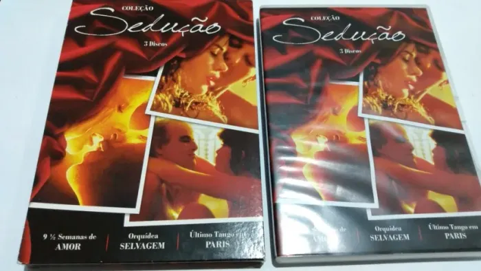 Coleção de DVDs Sedução com 3 discos Último tango em Paris Orquídea selvagem e mais