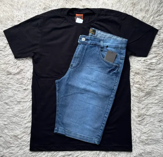Kit Camisa e Bermuda Jeans 
