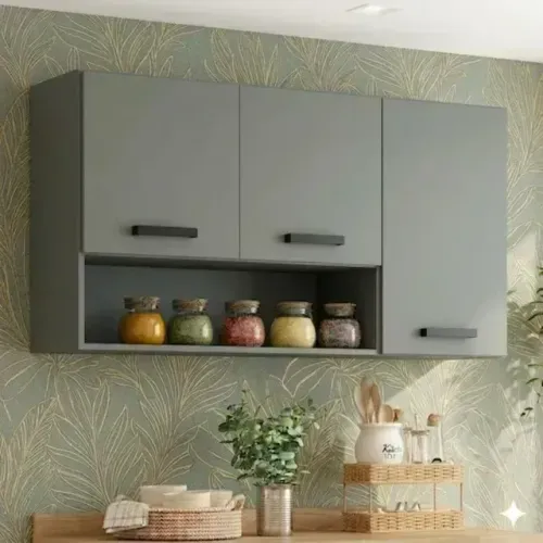 Armário Aéreo com 3 Portas Fendi/Fendi Frete grátis