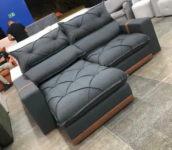 Sofa retratil reclinável com pillow de 20cm super luxo