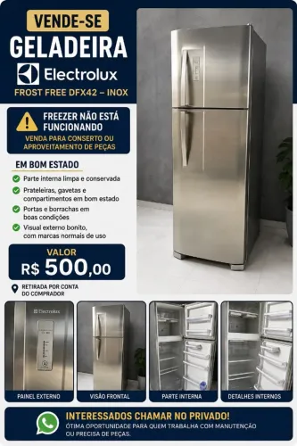Geladeira Electrolux DFX42 - Inox