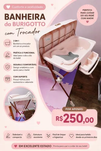 Banheira com trocador Burigotto