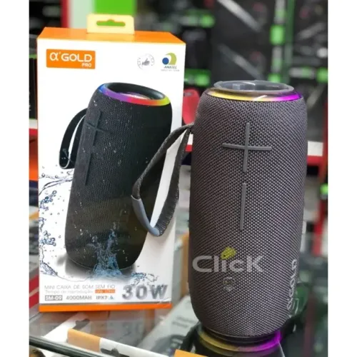 Caixa De Som Sem Fio A'gold Sm-09 Resistente A Água 30w