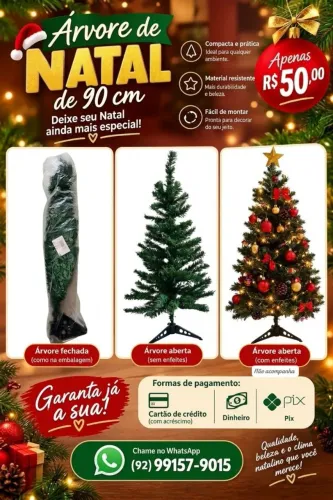 Árvore de natal 90 cm.