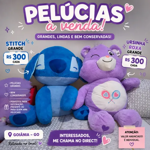 Pelúcias gigantes a venda