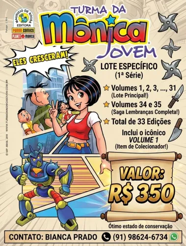 ? Imperdível! Lote TMJ 1ª Série c/ 33 Edições (Vol 1-31, 34, 35) ? Ótimo Estado!