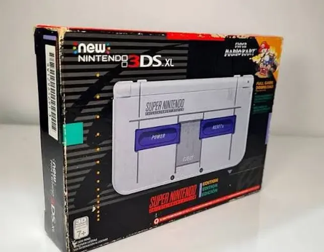 Console New Nintendo 3DS XL Super NES Edition CIB Seminovo