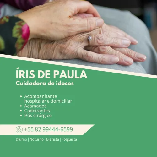 Cuidadora de idosos e acompanhante hospitalar e residencial
