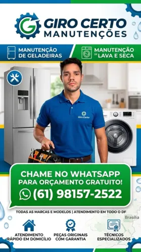 Manutenção em geladeira e máquina de lavar