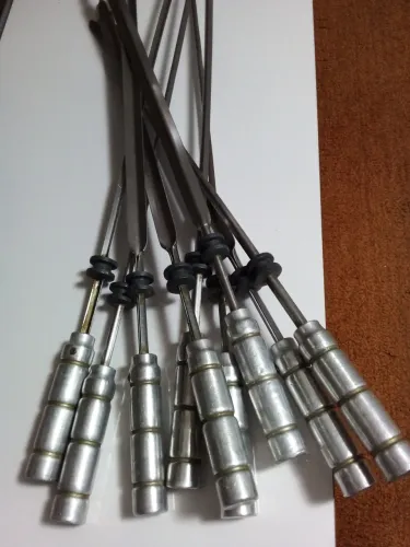 13 espetos giratório de inox 