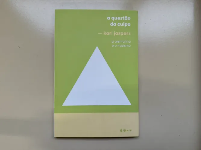 Livro A Questão da Culpa, de Karl Jaspers. Editora Todavia