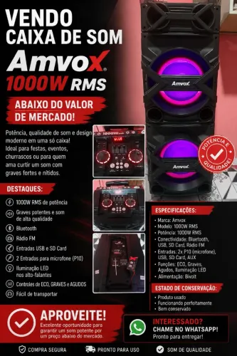 Som amvox 1000W RMS