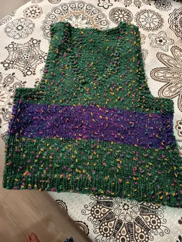 Colete lã artesanal fashion Novo
