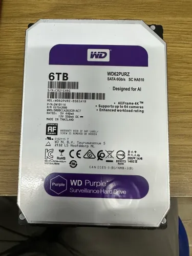 Vendo Hd 6tb para uso em nvr ou armazenamento de arquivos