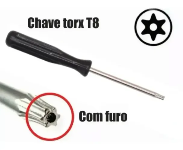 Chave Torx T8 Com Furo Para Abrir Controles Ps5 Ps4 Ps3 Xbox