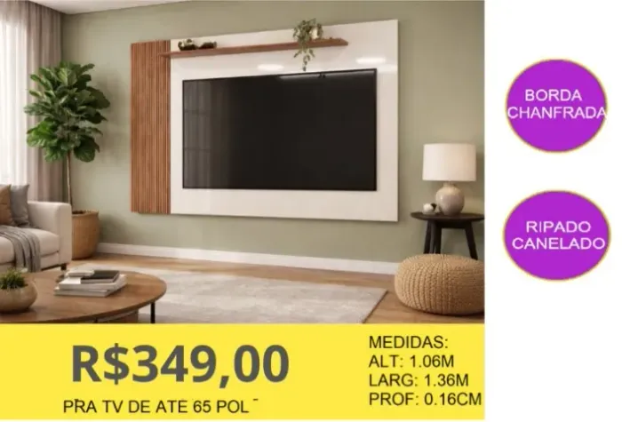 PAINEL COM CHANFRADA A PRONTA ENTREGA 