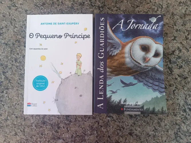 Livro a lenda dos guardiões e livro pequeno príncipe