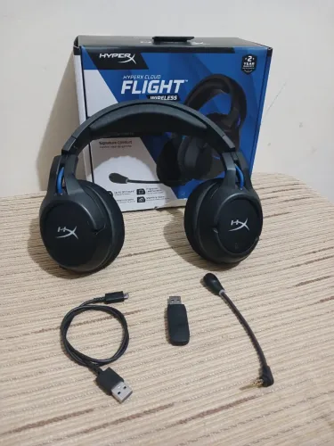 Hyperx Cloud Flight PS4/5 + Caixa original + Acessórios 