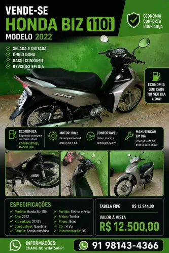 Biz 110i - Única Dona 