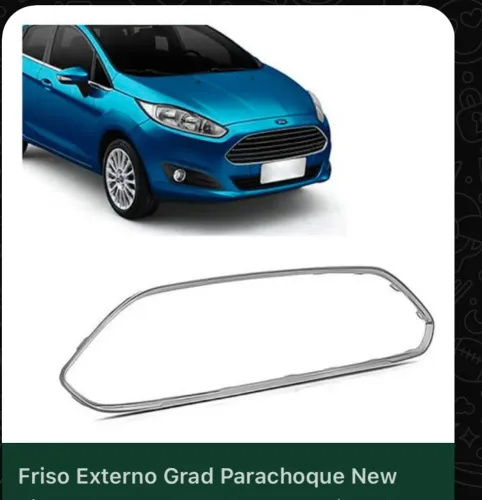 Friso externo grande pára-choque new fiesta