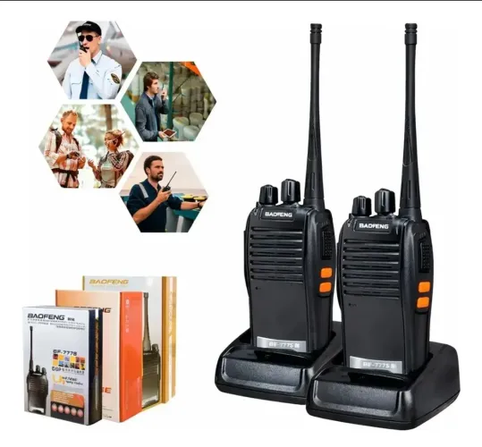 Kit 2 Radio Comunicador Walk Baofeng 777s Alcance 4km Bandas De Freqüência Uhf