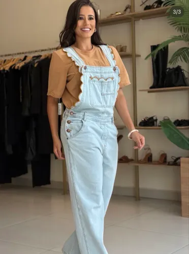 Jardineira Farm Jeans