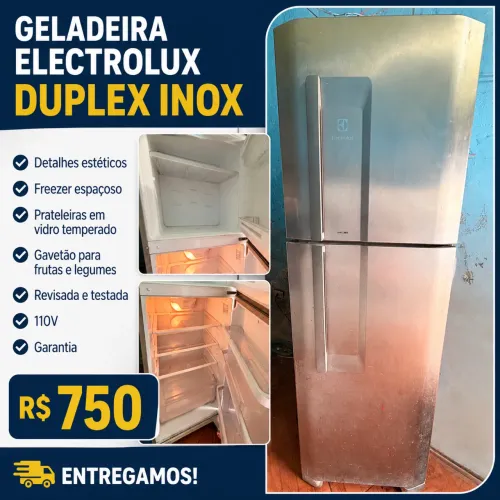 Geladeira Electrolux Duplex Inox