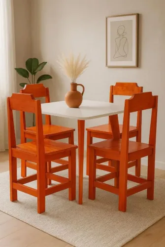 Mesinha + 4 cadeiras 100% MDF