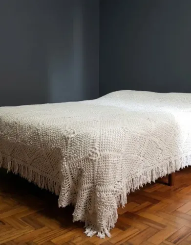 Colcha de Casal Crochê Artesanal