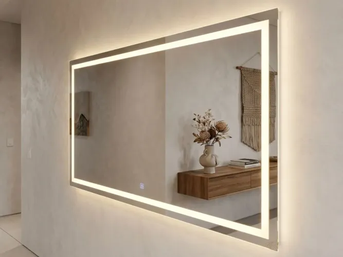 Espelho Jateado com Led 1,65mx1 - Novo