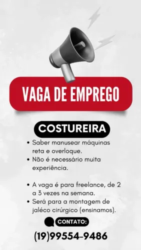 Precisa se de costureira 