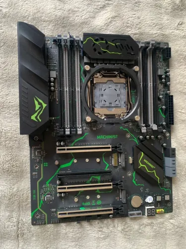 Placa Mae X99 Machinist Atx Mr9s Green Ddr4 Nvme Sata 8 Slot Verde-escuro
