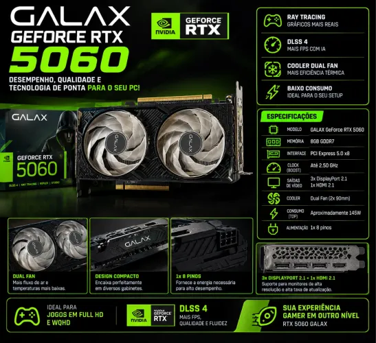 RTX 5060 GALAX 8GB GDDR7