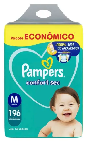 Pampers Confort Sec M 196 unidades