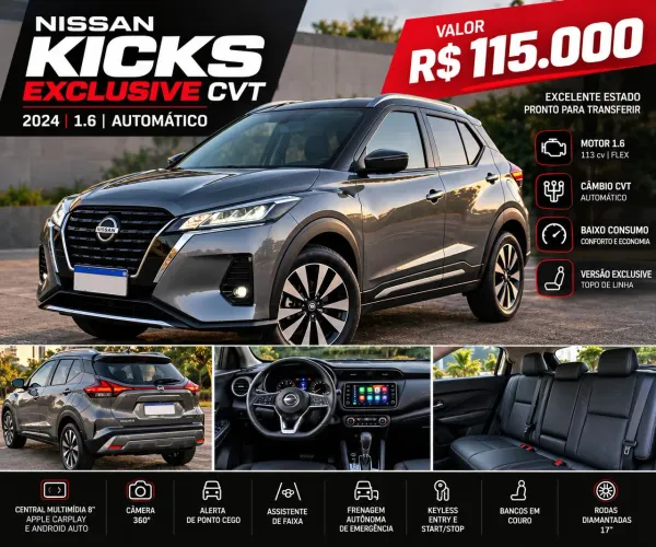 Nissan Kicks Exclusive 1.6 16V Flex AUT 2014