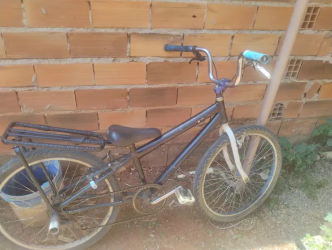 Bike aro 26 montadinha guidão de moto chumbado freios nvs garupa nv 1 pezinho nv 