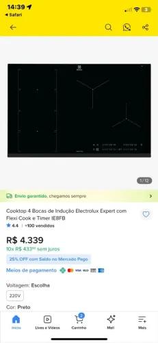 Cooktop indução barato Electrolux IE8FB